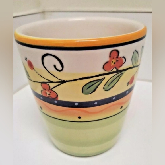 Philippe Richard ITALIA Floral 8 Oz Mug ☆ Handpainted ☆Handcrafted Pre-owned - Picture 2 of 6